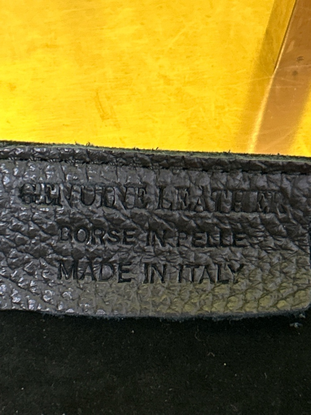 Borse in Pelle 2fer Yellow Snake-Print Tote Bag w/Travel Pouch Approx. 20x11 x 7 - Picture 6 of 17